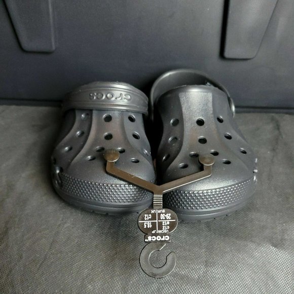 Crocs Baya Clogs Beach Sandals Black 10126-100 Youth Sz J3 NWT